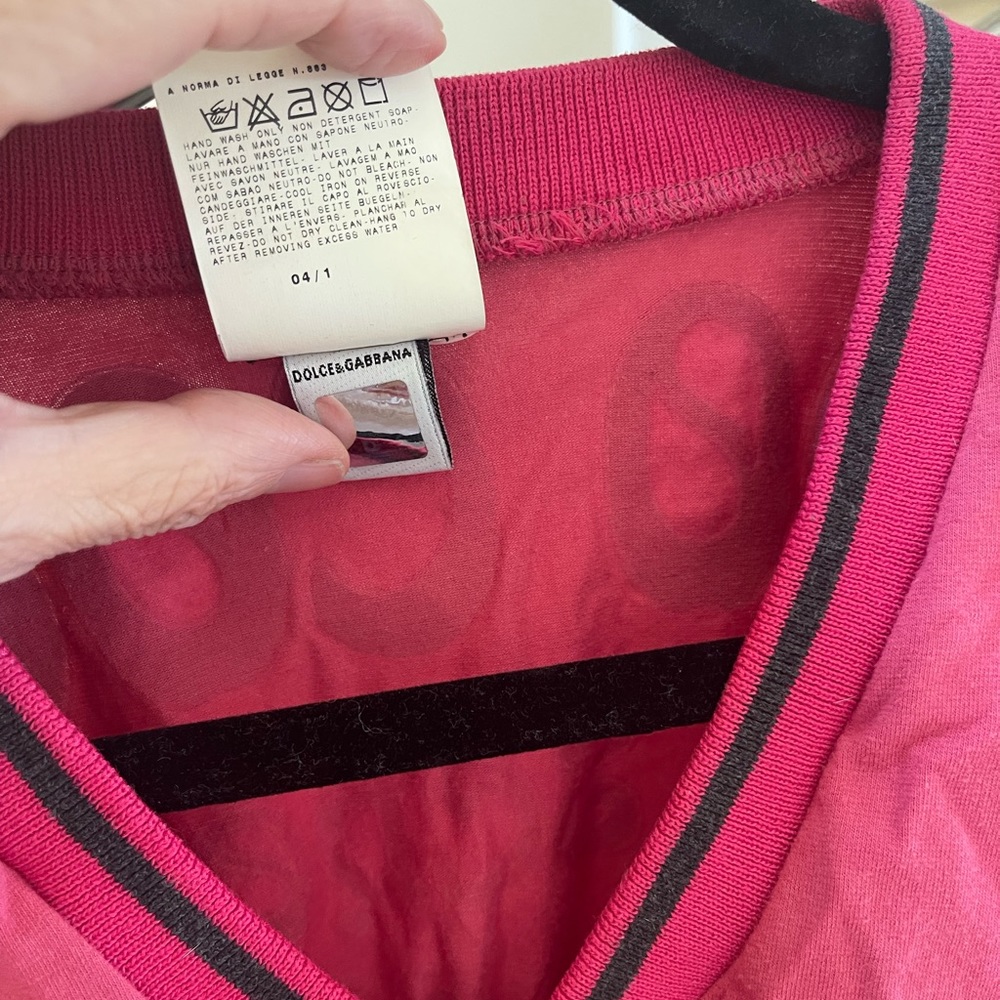 VINTAGE DOLCE & GABBANA Pink braided tie TOP - Picture 7 of 12